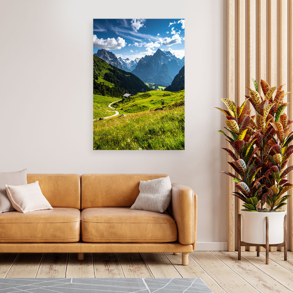 Obraz do salonu sypialni biura, Krajobraz góry doliny natura 20x30