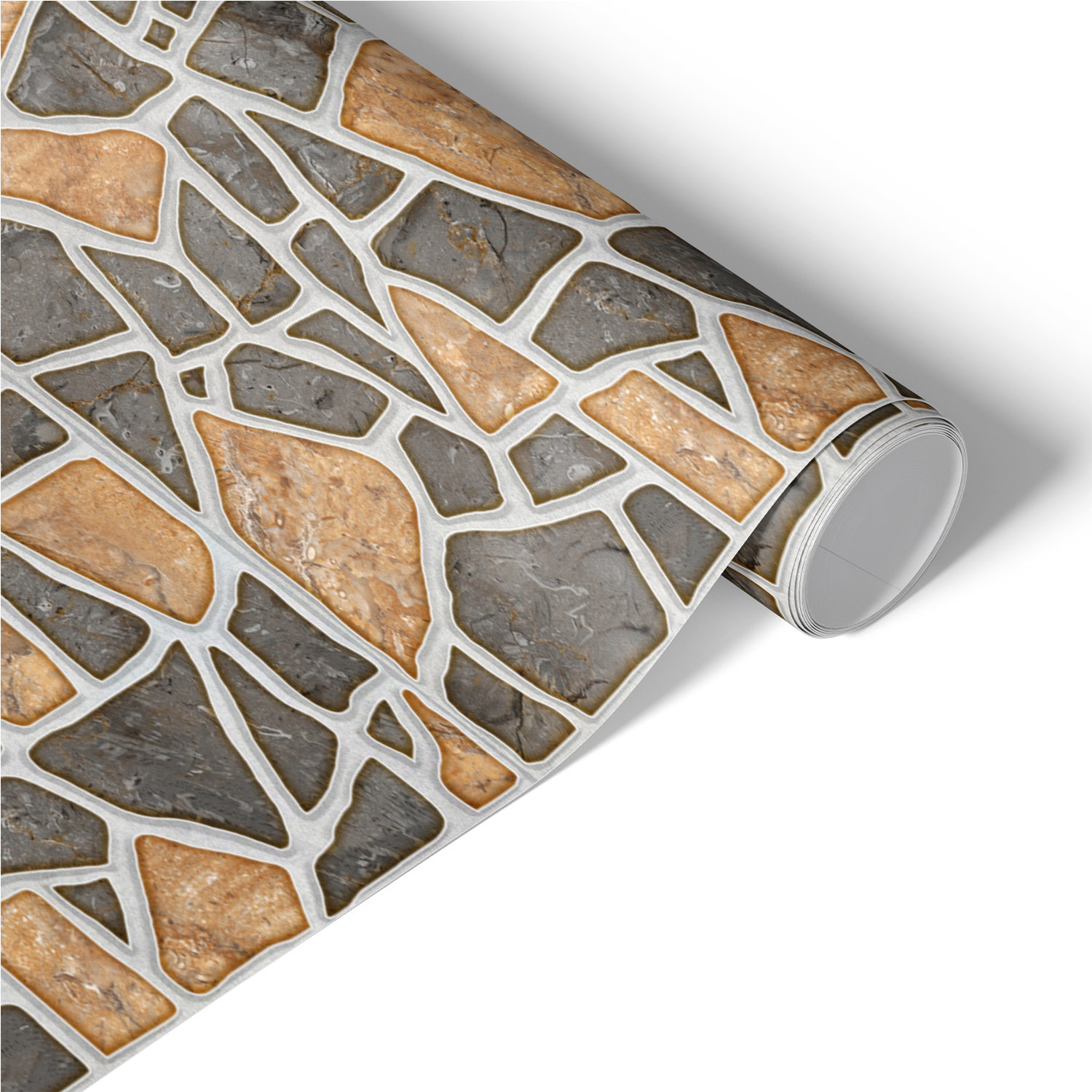 Folia meblowa Brązowy kamień 50x100 Okleina samoprzylepna Loft DIY