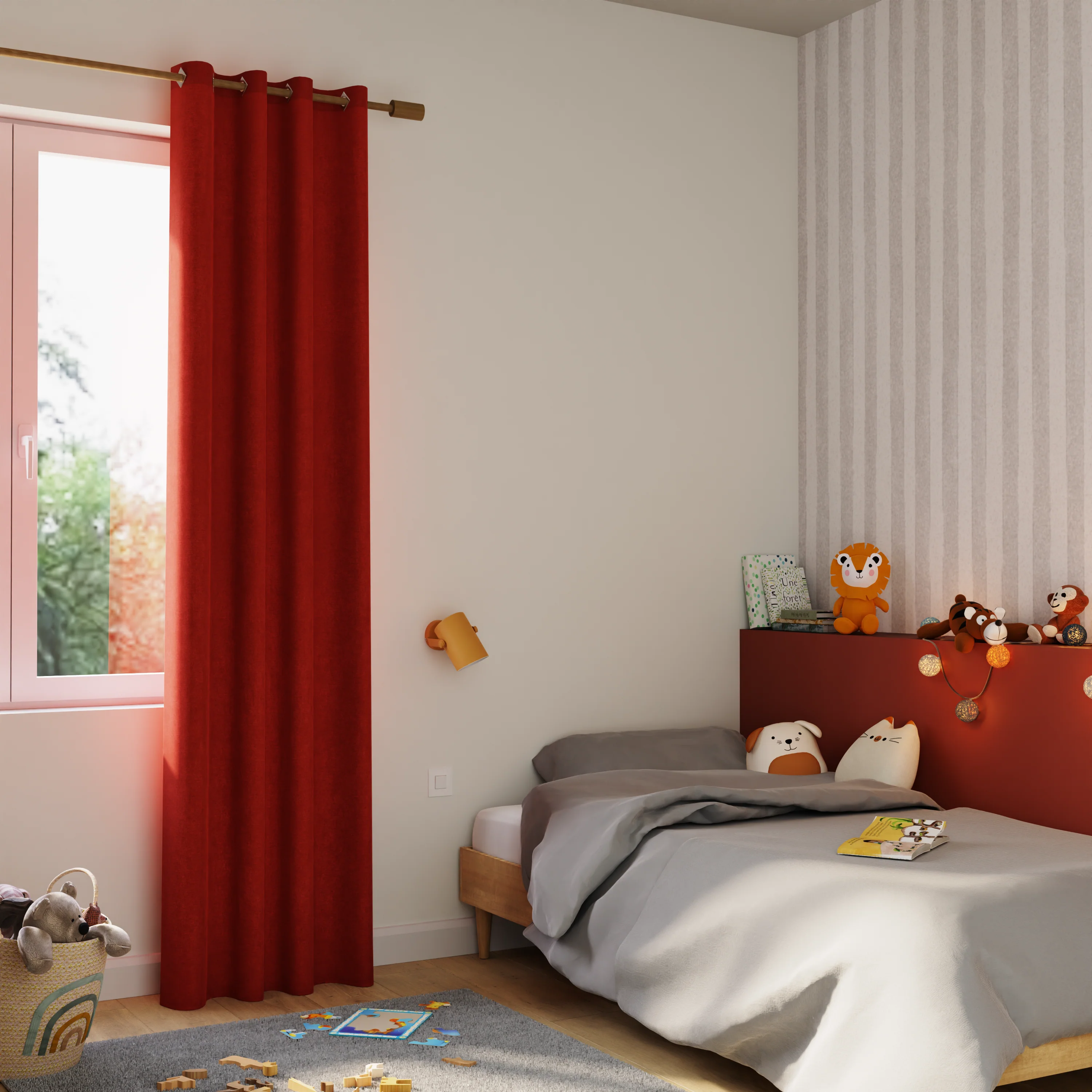 4MURS Rideau thermique KINLEY coloris poterie 140 x 260 cm
