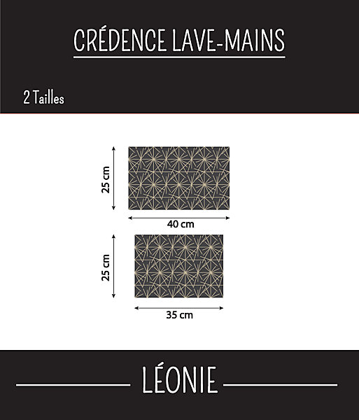 Crédence adhésive Lave-mains LEONIE 35 cm x 25 cm Ma Nouvelle Déco