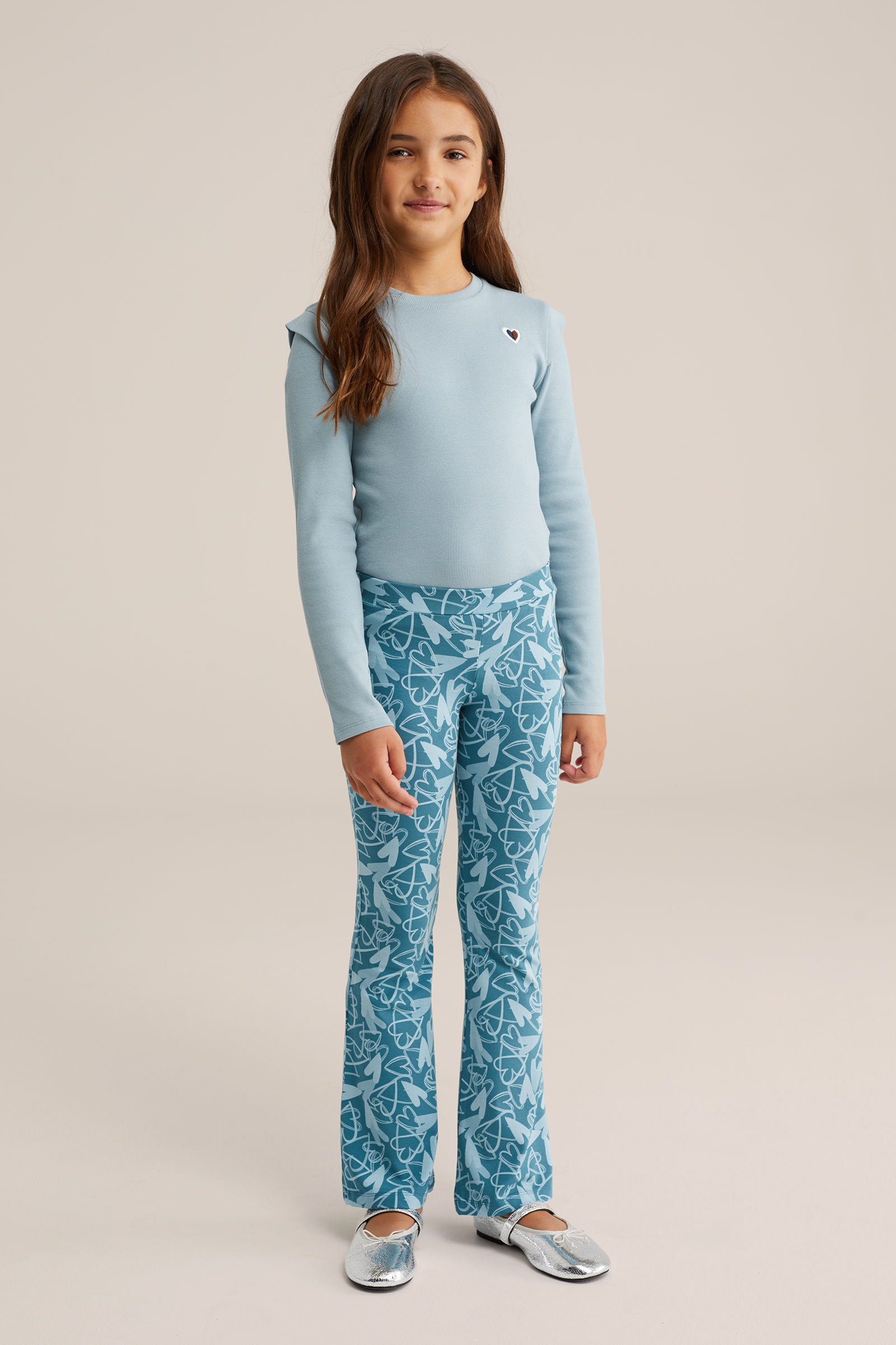 Meisjes flared legging met print