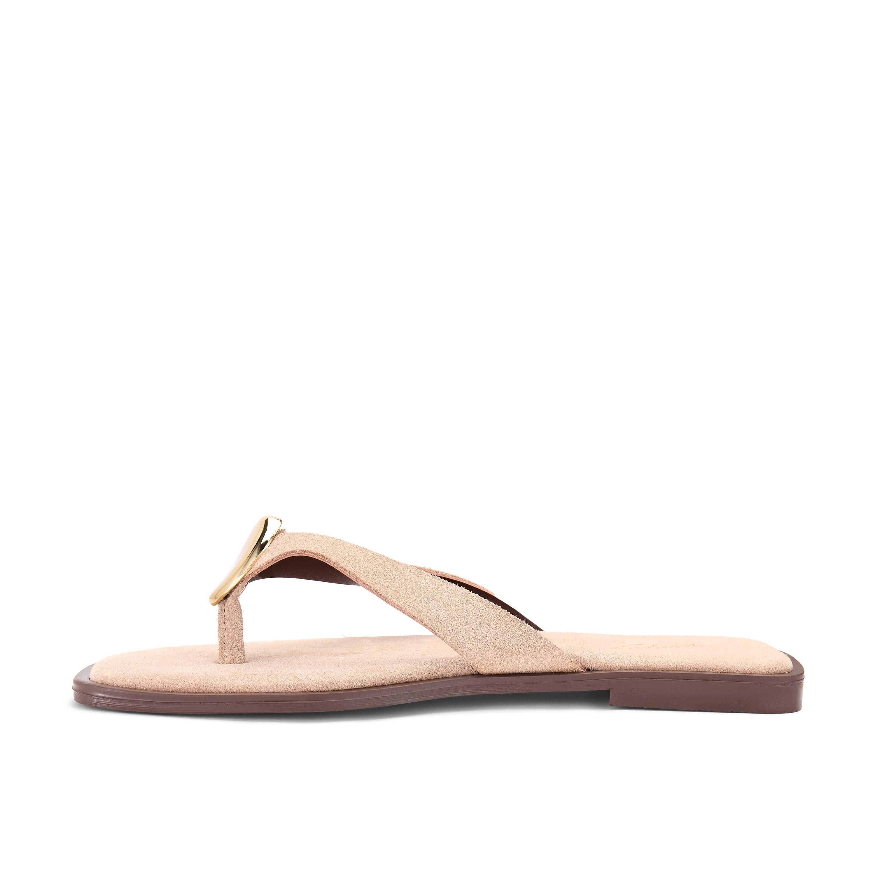 Clarks Dahlia Post Sand Suede Flat Sandals,Flip Flops