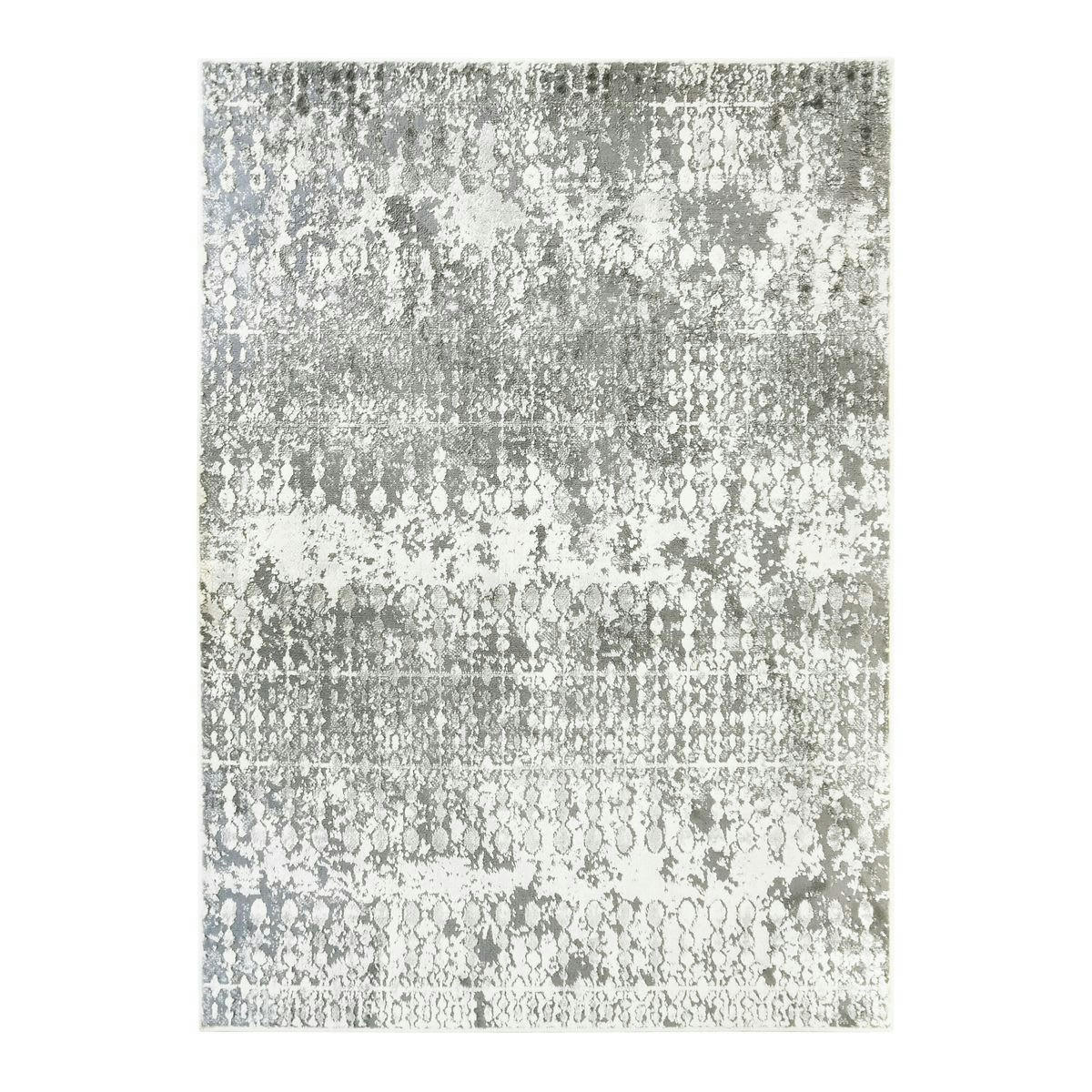VESTALE - Tapis extra-doux impression gris argent 120x170