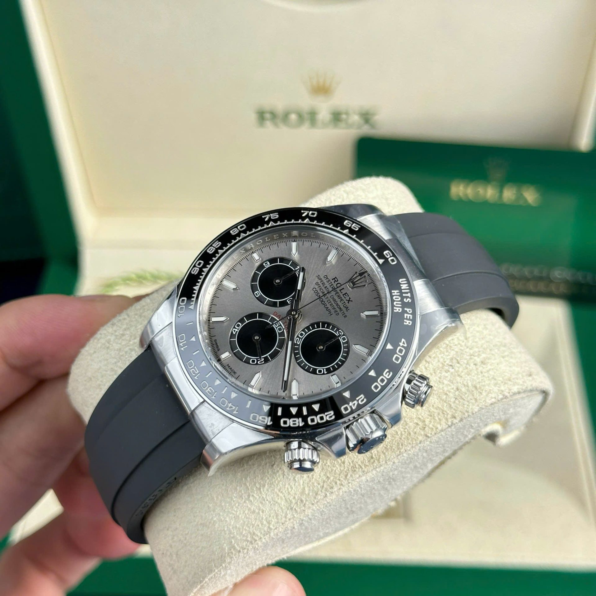 Rolex Daytona 126519LN 904L Steel Grey Dial 40mm Oysterflex Super Clone