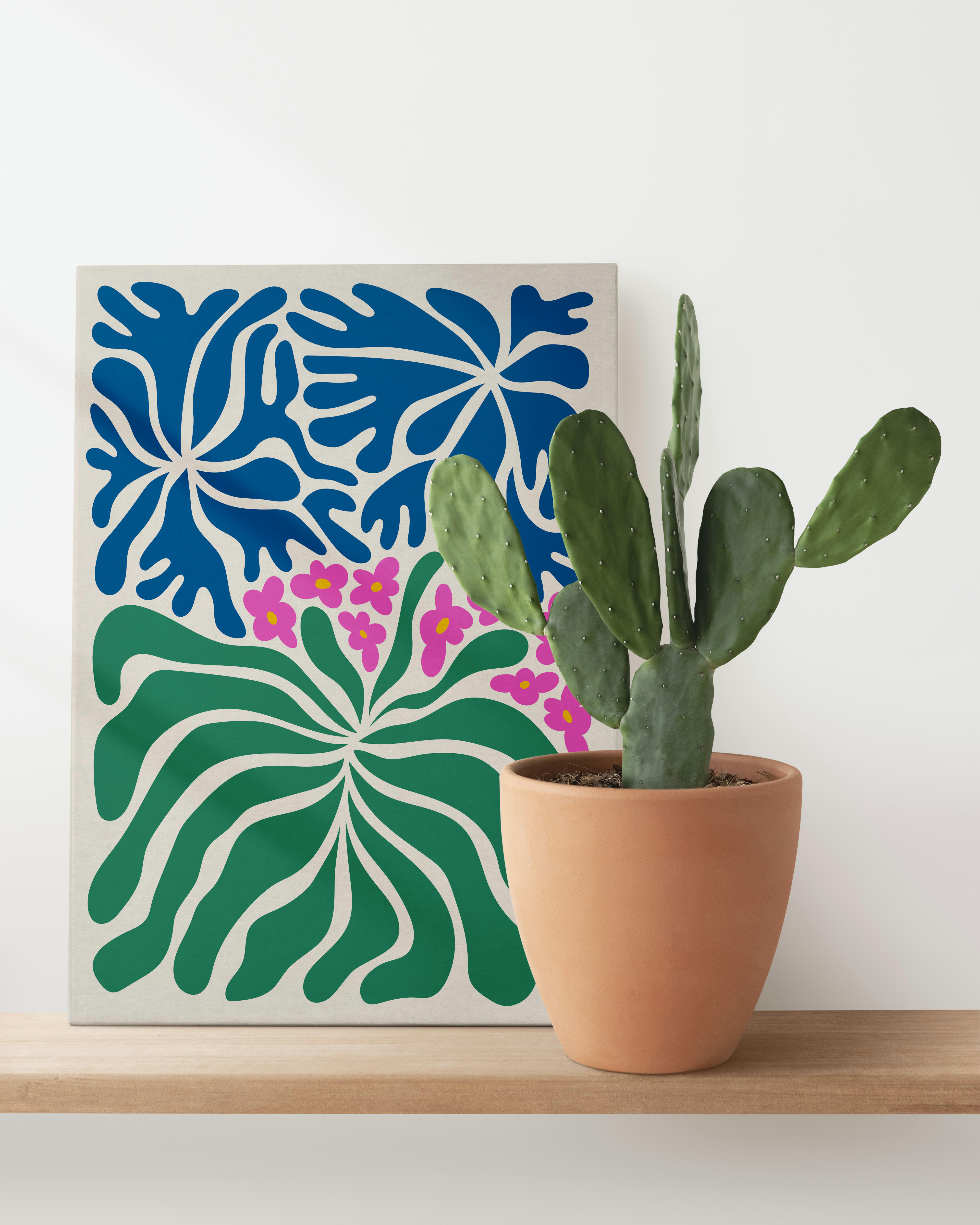 COLORFUL GARDEN - Peinture sur toile 60x40 imprimé HD jardin coloré