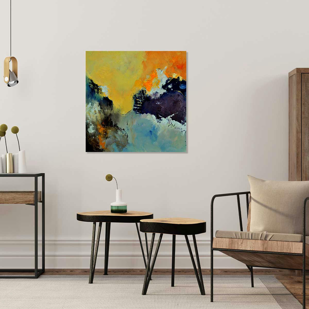 - Tableau abstrait évanescent imprimé sur toile 50x50cm