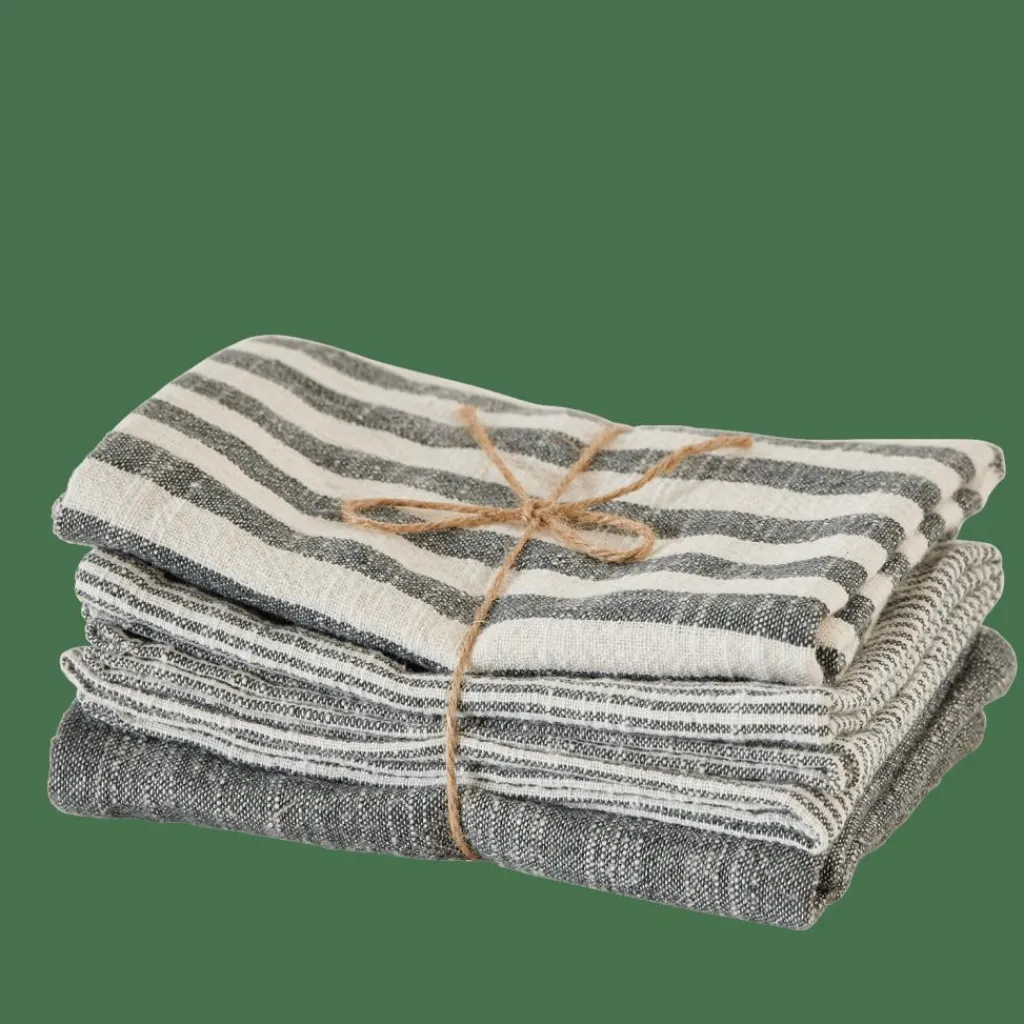 Torchons^CASA LAURENT Torchons Set De 3 Gris