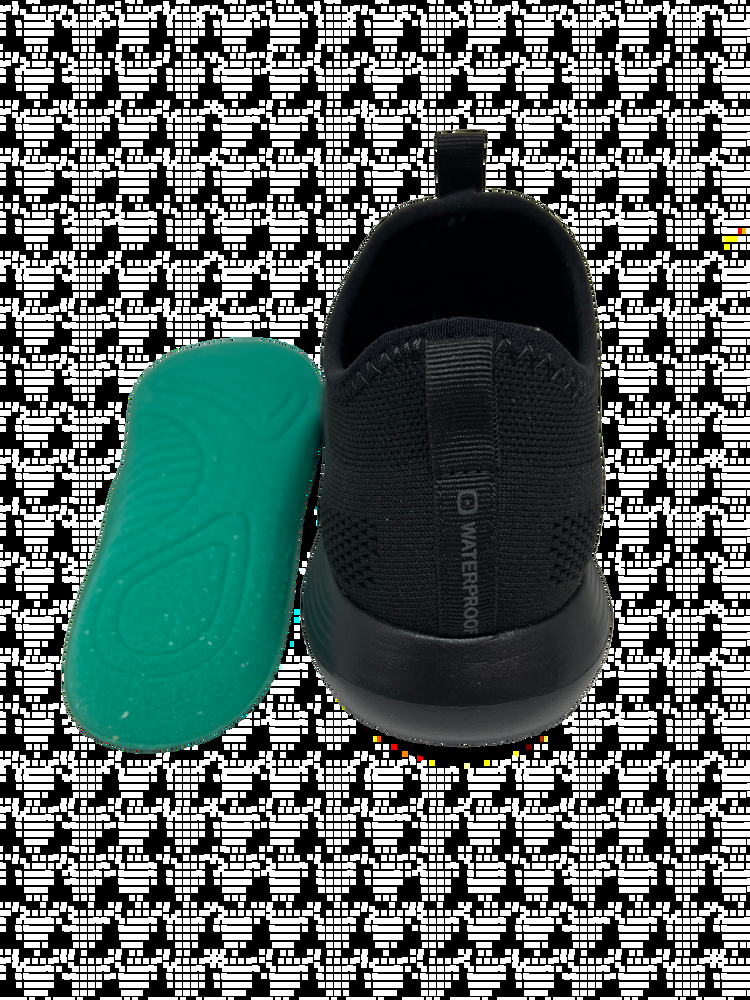 Outbound Women's Knit Casual Waterproof Flyknit Shoe with Removable Insole, Black Pattern