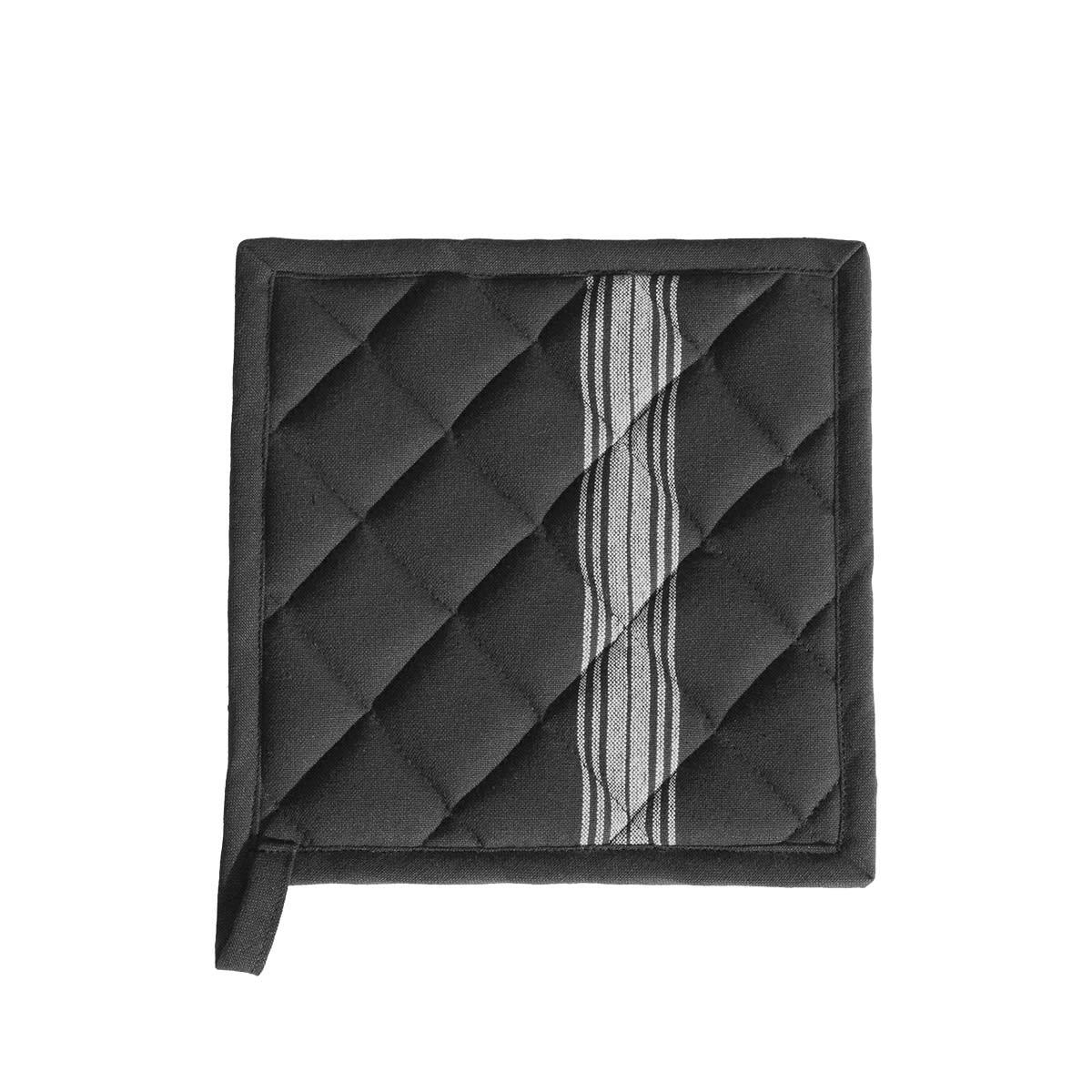 SKANDLIFE - Lot de 2 maniques de cuisine  noir 20x20 cm