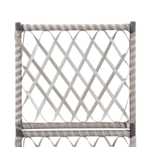 NNEVL Trellis Raised Bed with 1 Pot 30x30x107 cm Poly Rattan Grey