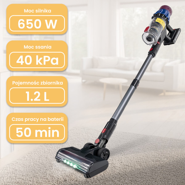 Odkurzacz Pionowy Bezprzewodowy BERGMANN PUX 728 650W