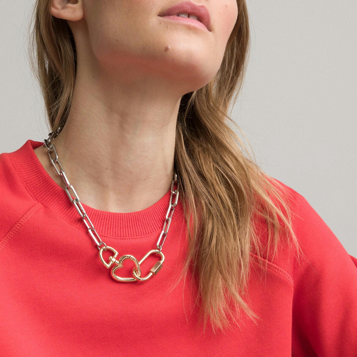 collier chaîne détail coeur