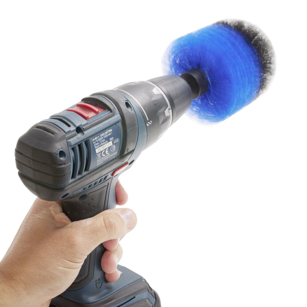 Brosse ronde multisurface x3 pour perçeuse et visseuse
