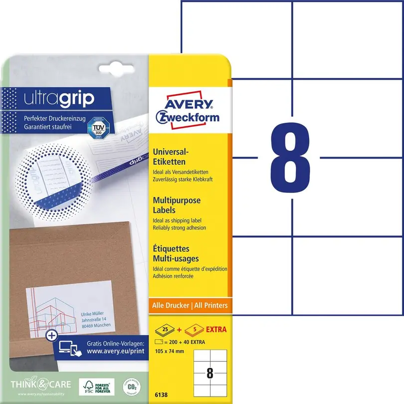 Etiketten 30er-Set Universal-Etiketten