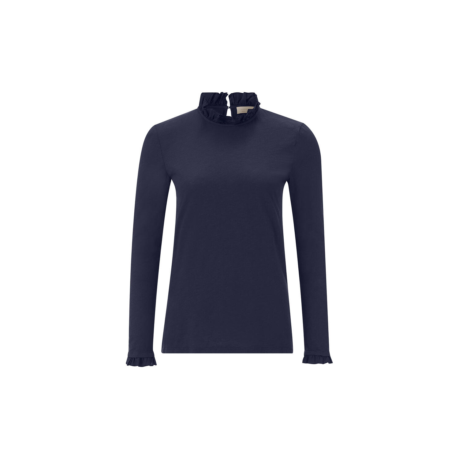 Organic Slub Frill Longsleeve, deep blue