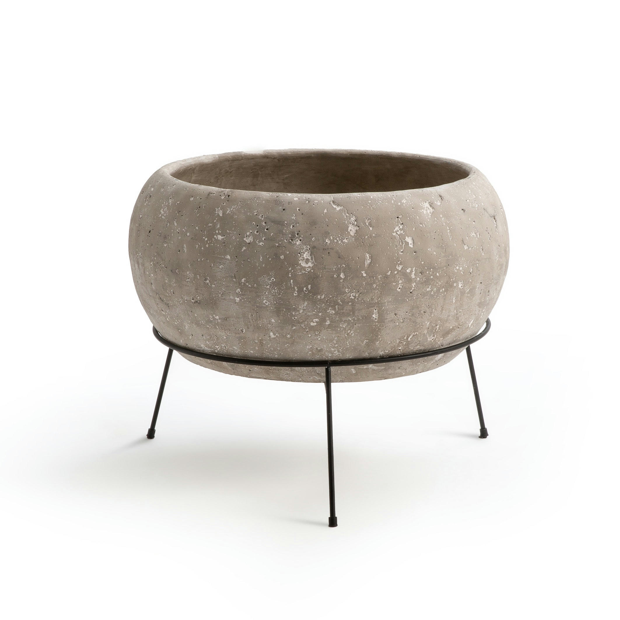 Cache-pot ciment ø35 x H29 cm Ollam