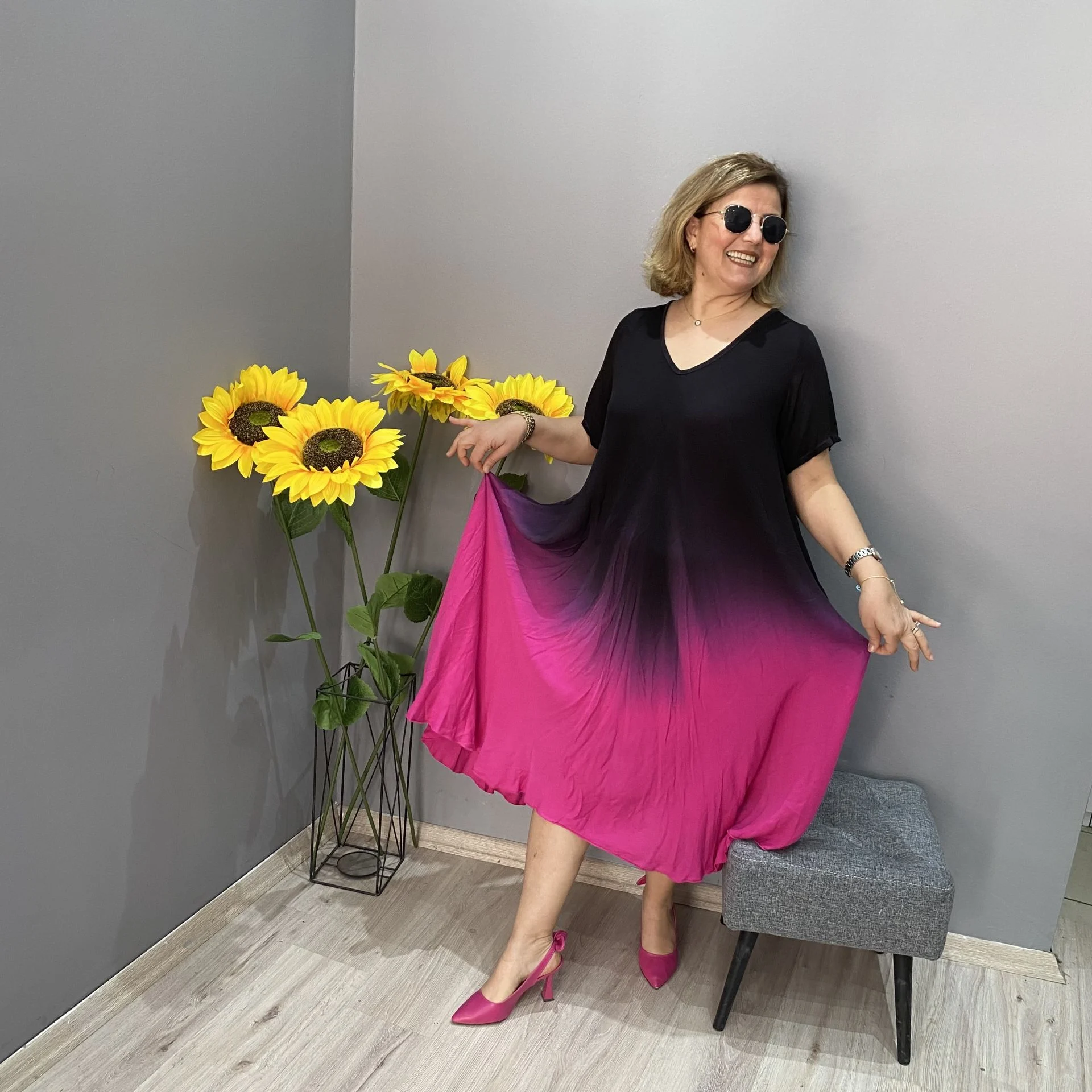 🔥Buy 2 Free Shipping - Casual gradient tie-dye long dress