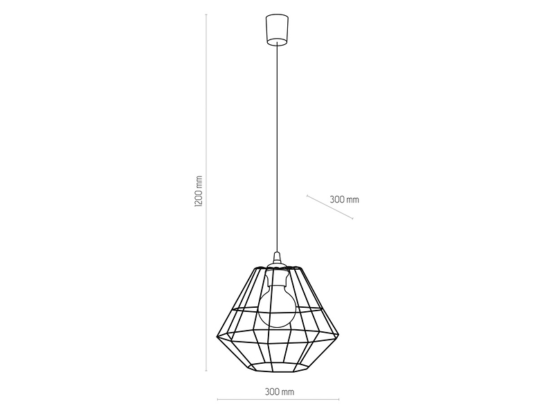 Lampa wisząca Diamondmetalowa czarna