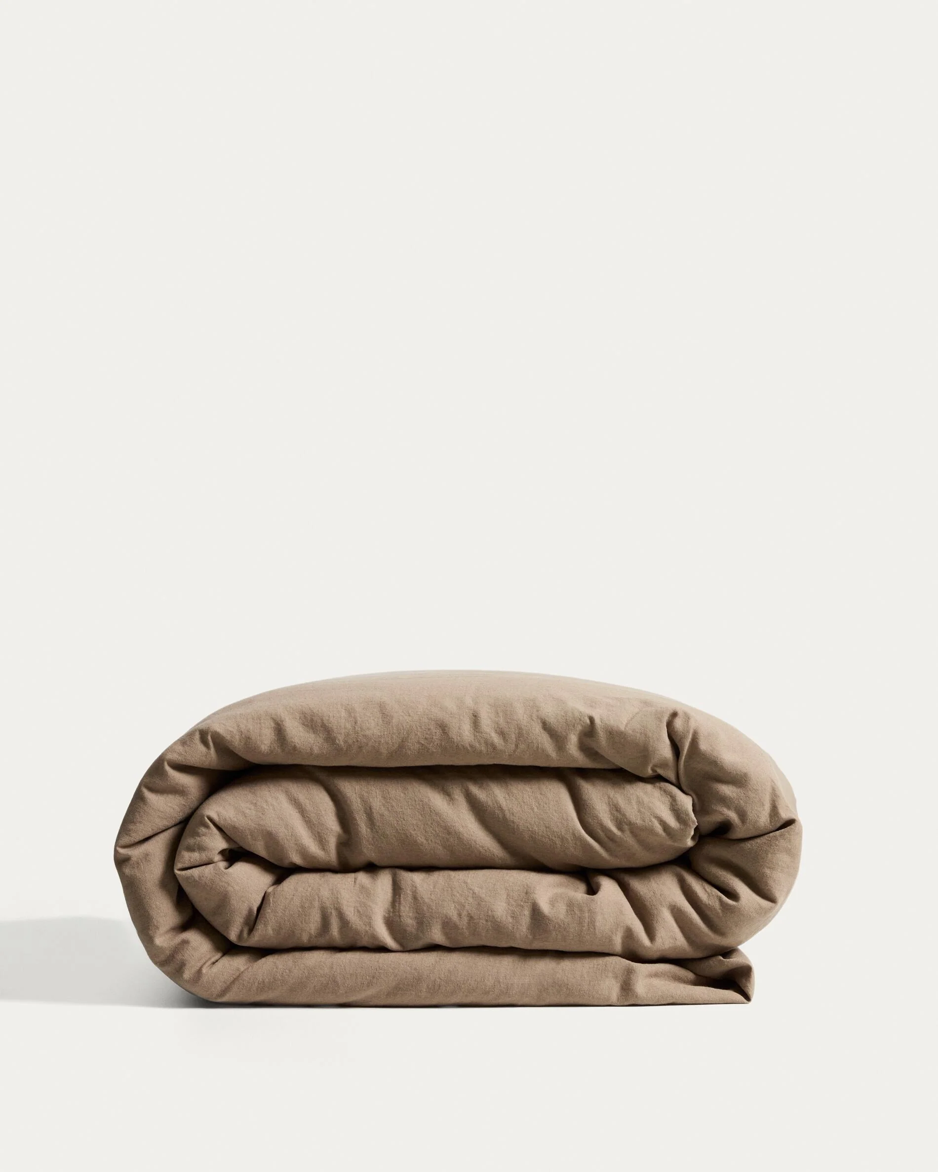 Simmel brown linen blend duvet cover for 180 cm bed