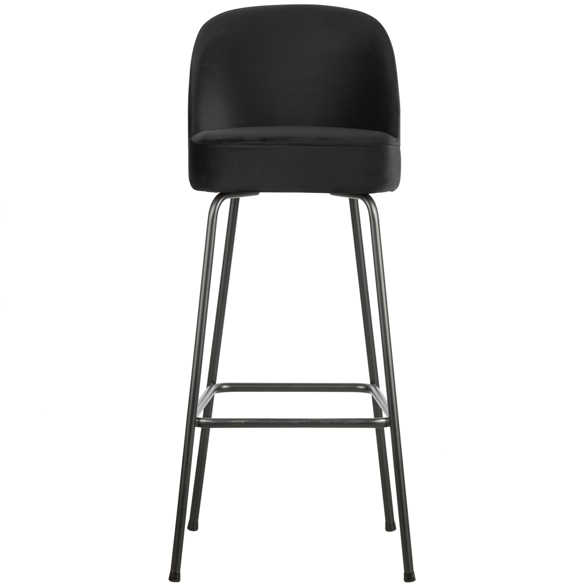 WOOOD barstoel Vogue - Velvet - Zwart - 103x50x55