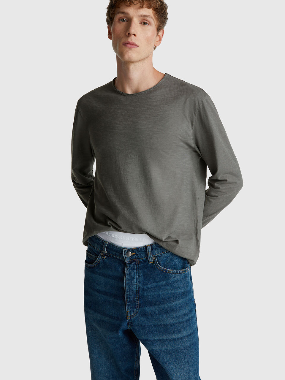 Long sleeve t-shirt in 100% cotton