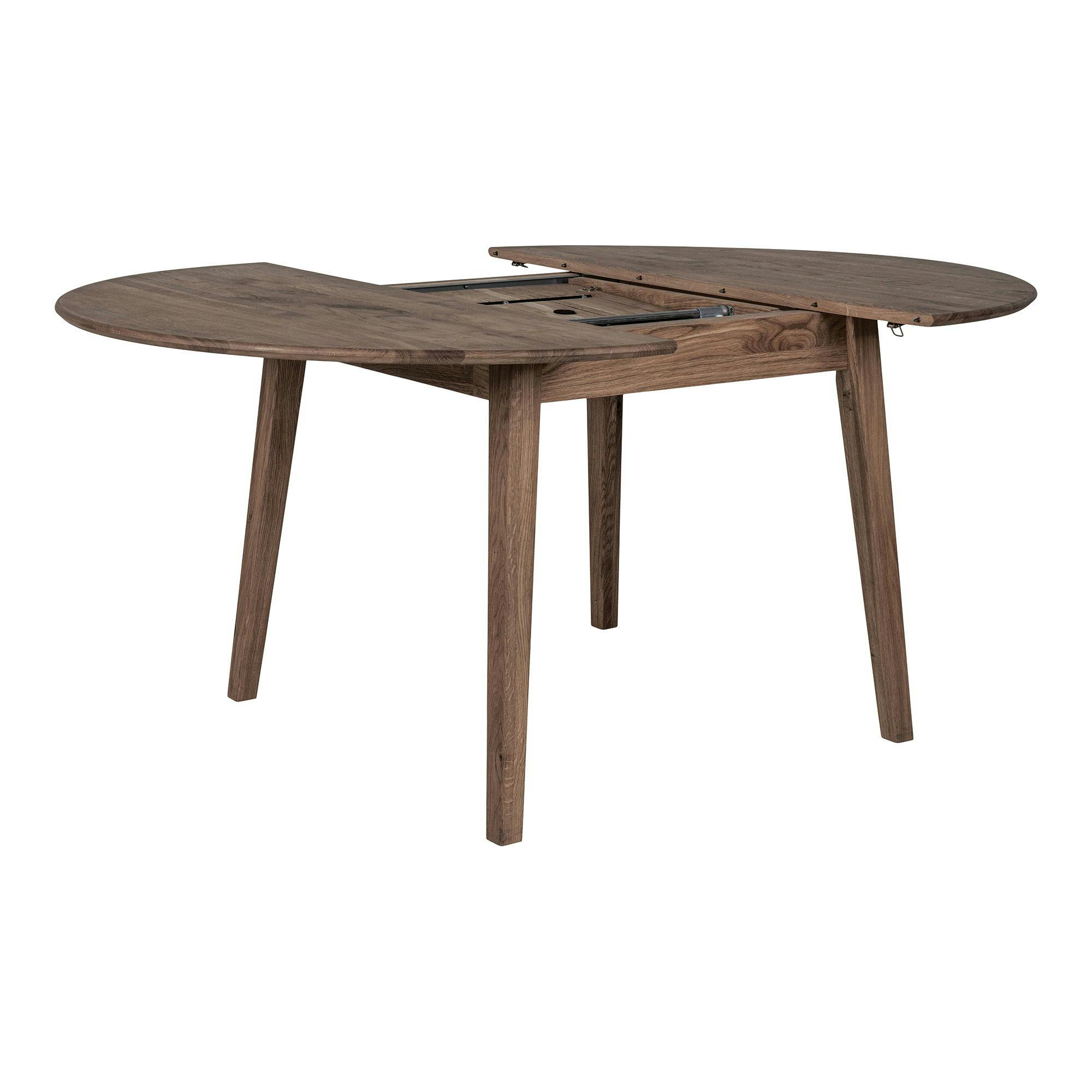 Table extensible ronde en bois brun 118-158 cm SAVONE