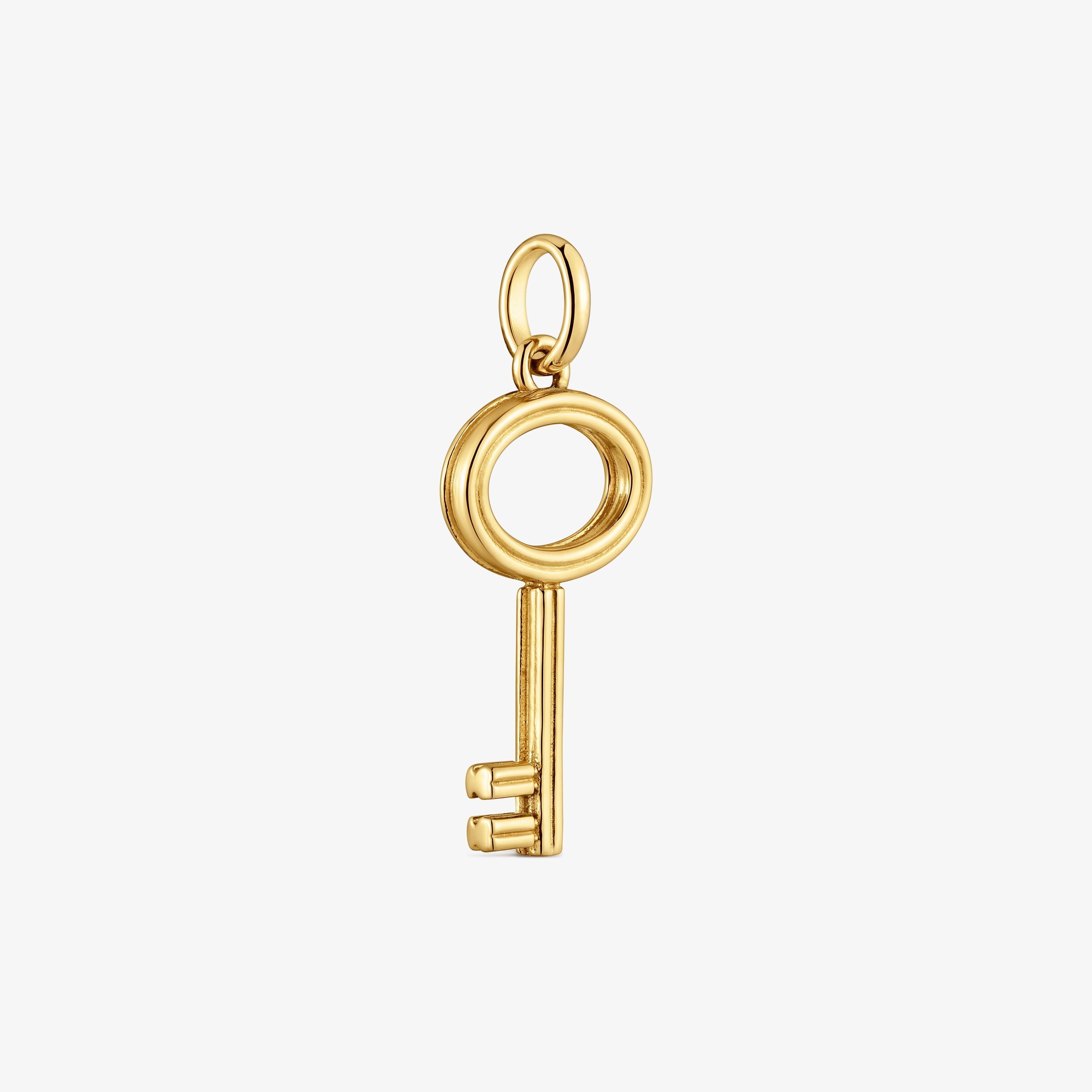 Colgante con baño de oro 18 kt sobre plata motivo llave 27 mm TOUS Unlock