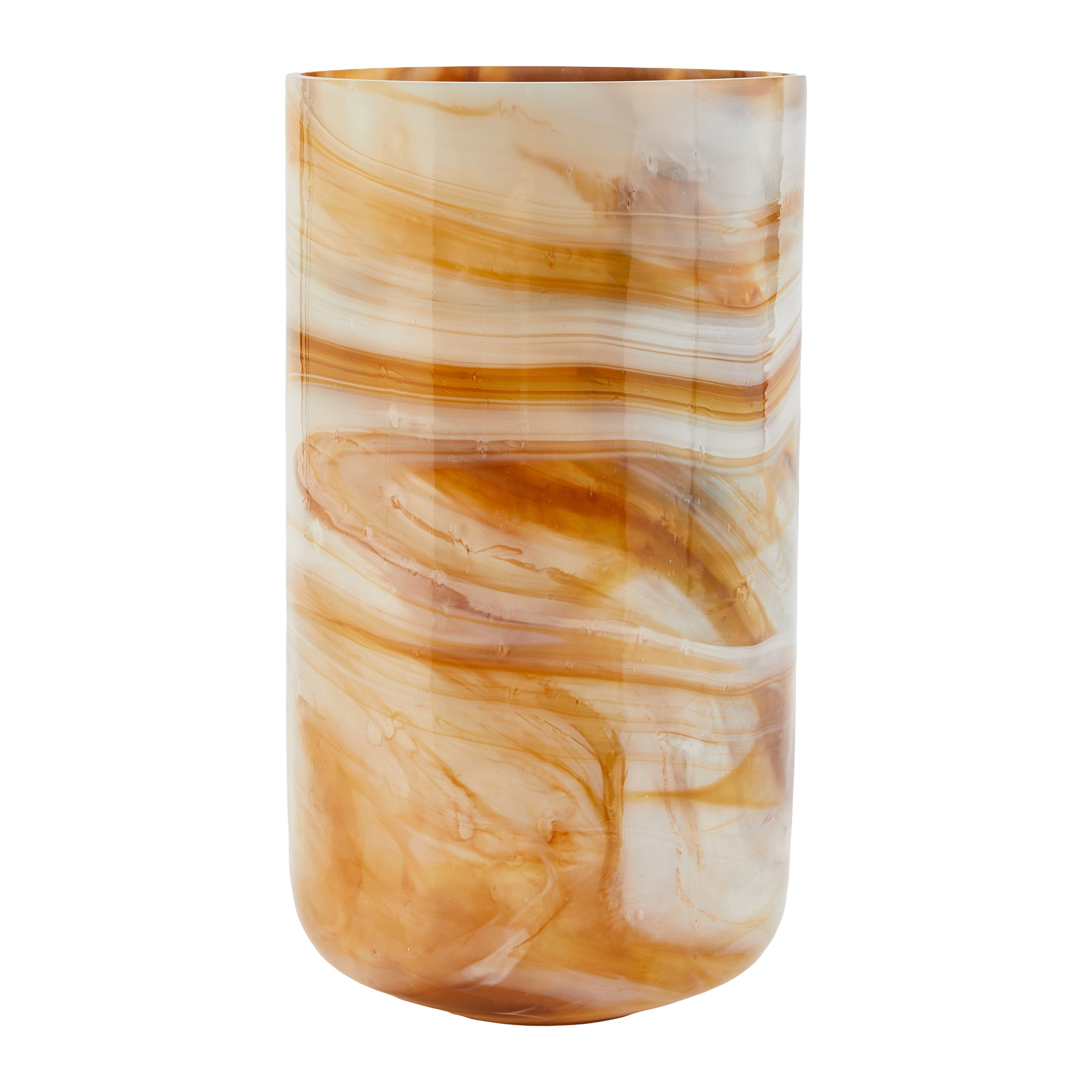 POLSPOTTEN Marbled Vaas Ø 23 cm - Beige