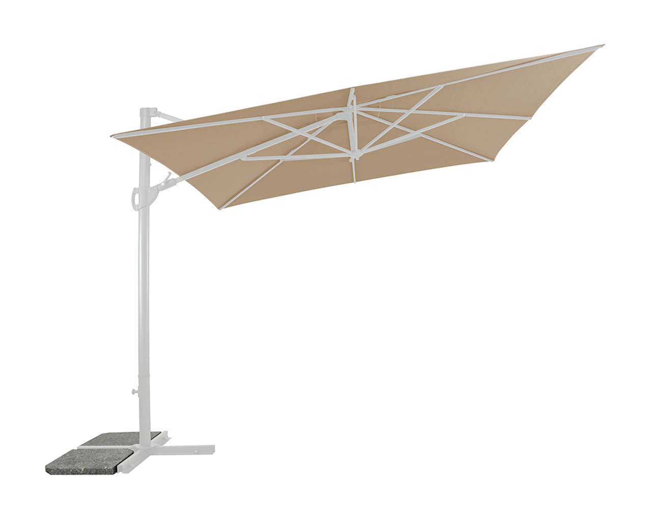 Kingston 2.5m Square Cantilever Umbrella - Charcoal