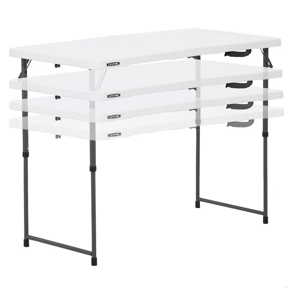 Lifetime Ultra-Resistant Folding 122x61x UV100 56-91.5 cm table
