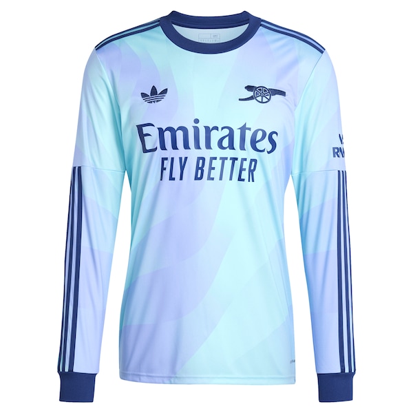 Arsenal adidas Originals 2024/25 Third Replica Long Sleeve Jersey - Aqua