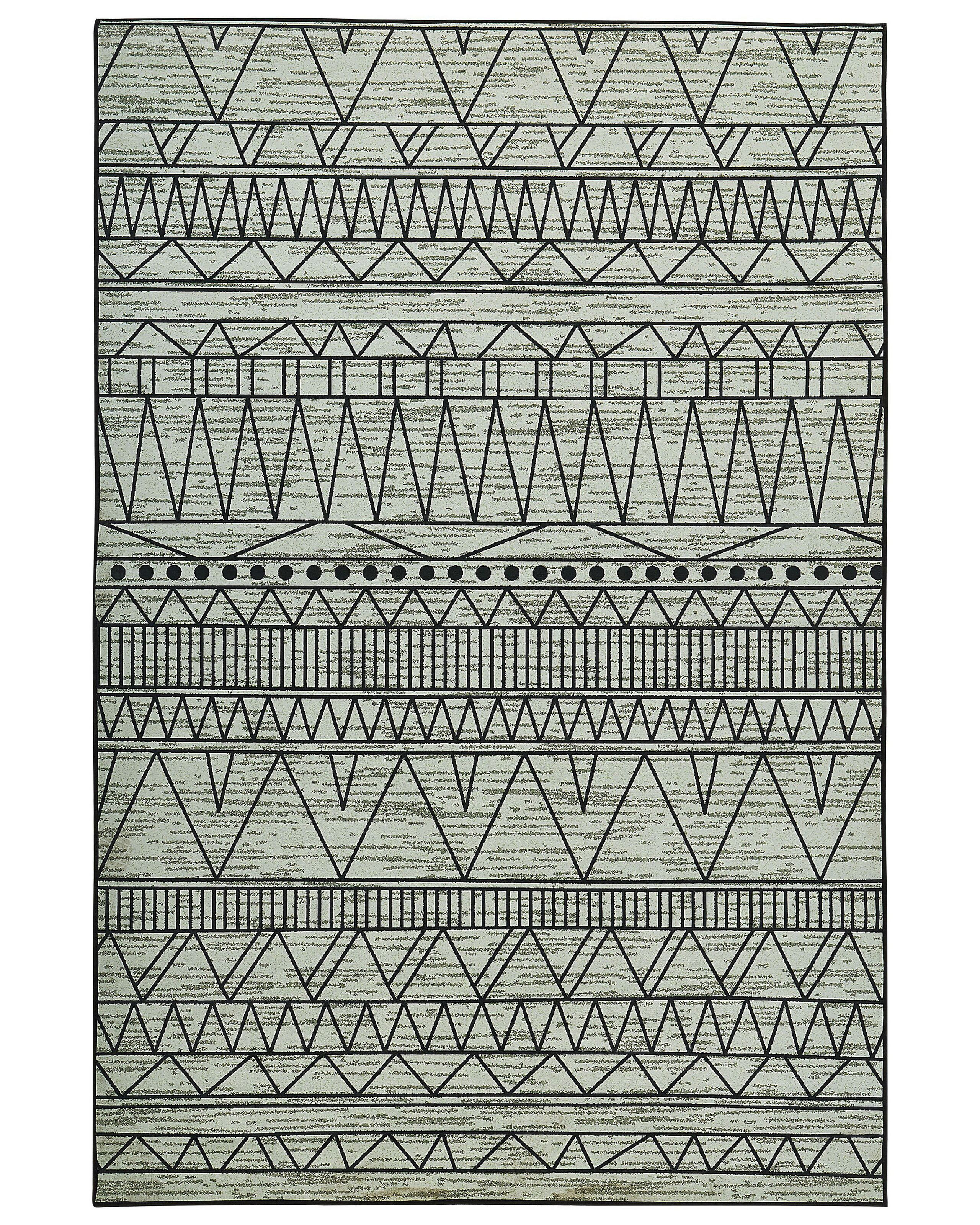 Dywan chodnik we wzory 160x230 cm czarno-szary
