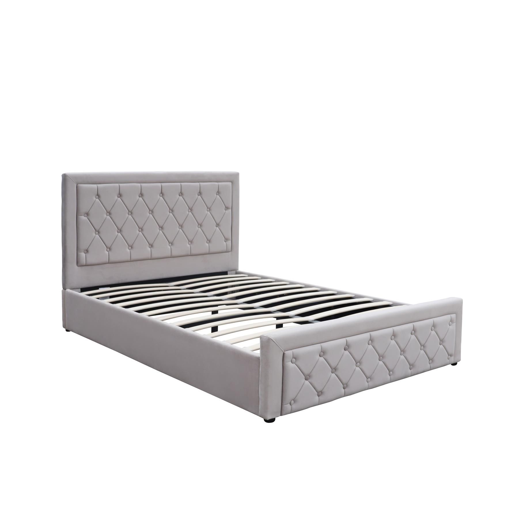 KOSY KOALA Ottoman Storage Gaslift Bed 4ft6 Double Grey Velvet Bedroom Furniture