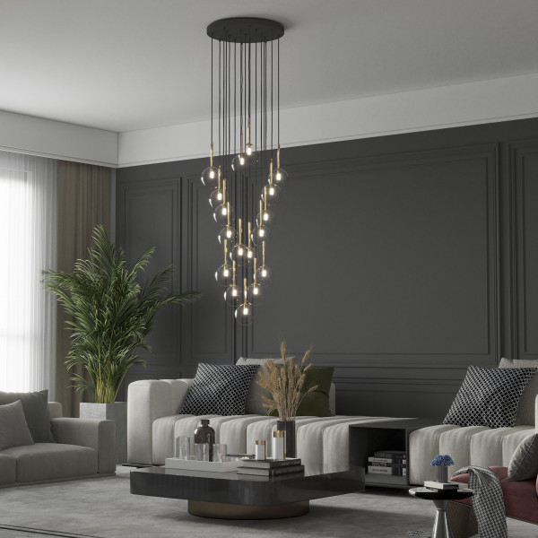 Nilos black gold lampa wisząca 17