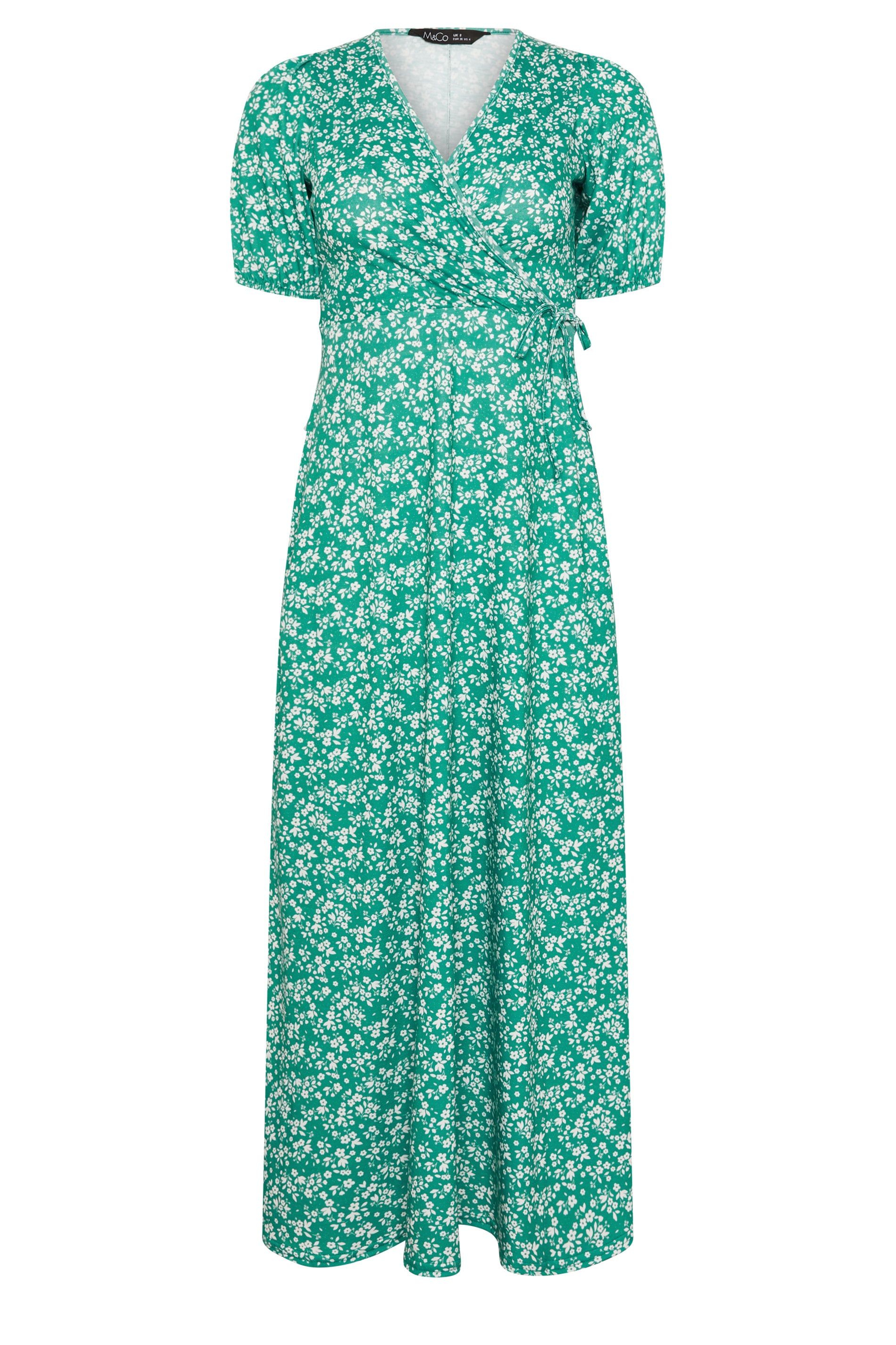 M&Co Floral Print Maxi Wrap Dress