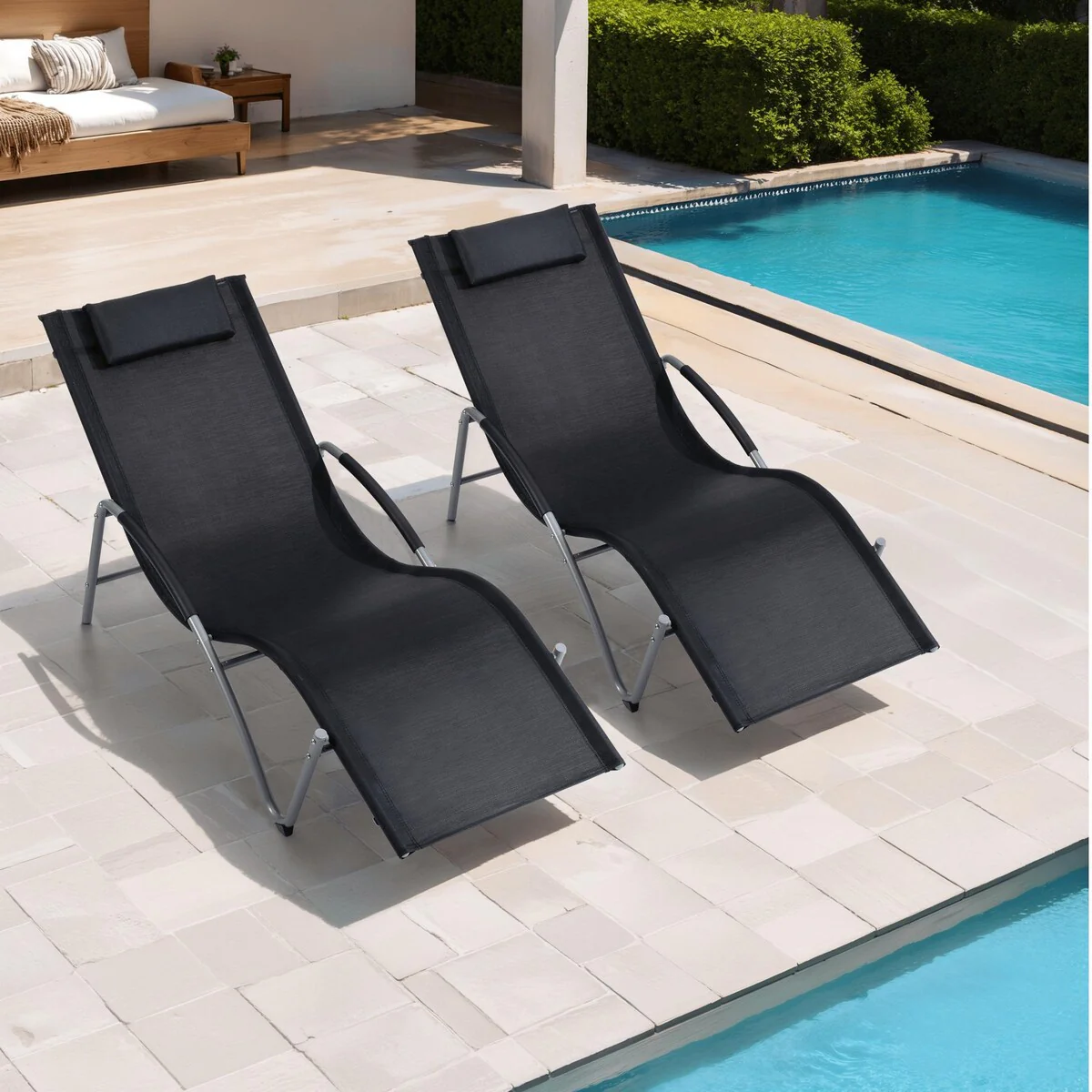 Pellebant Outdoor Patio Chaise Lounge Lounger Recliner Chair