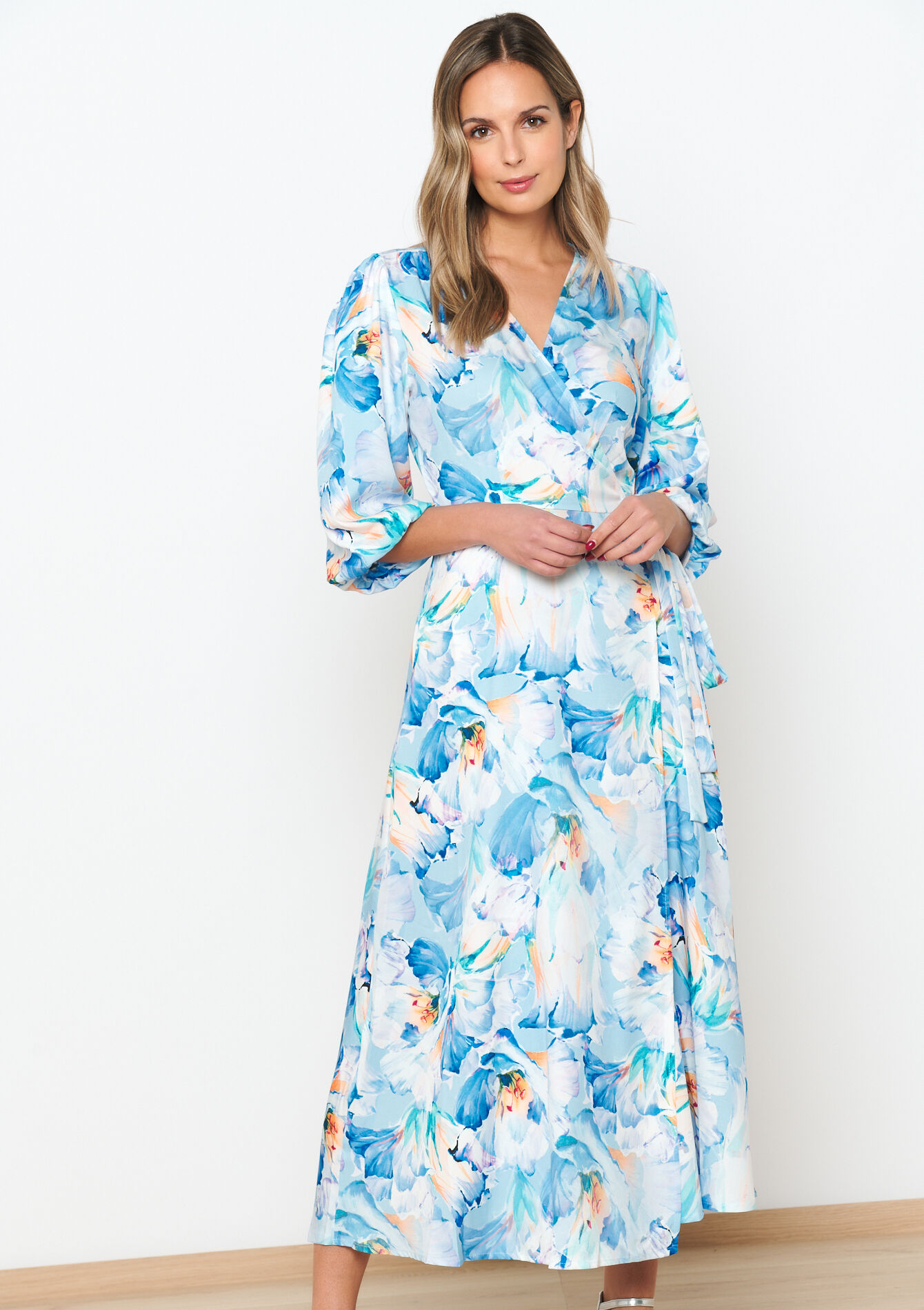 Wikkeljurk met bloemenprint