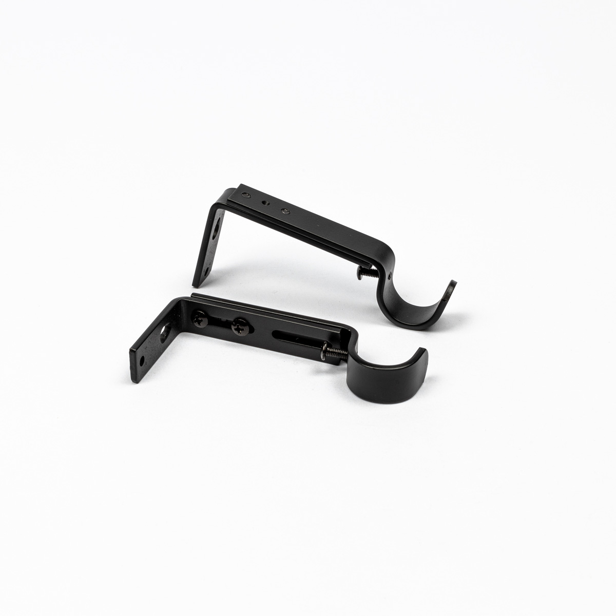 Conjunto 2 suportes preto mate para calha extensível