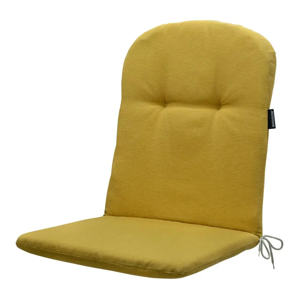 Madison - Kuipstoelkussen Hoge Rug Panama mustard - Ca. 96x45 cm - Set van 4