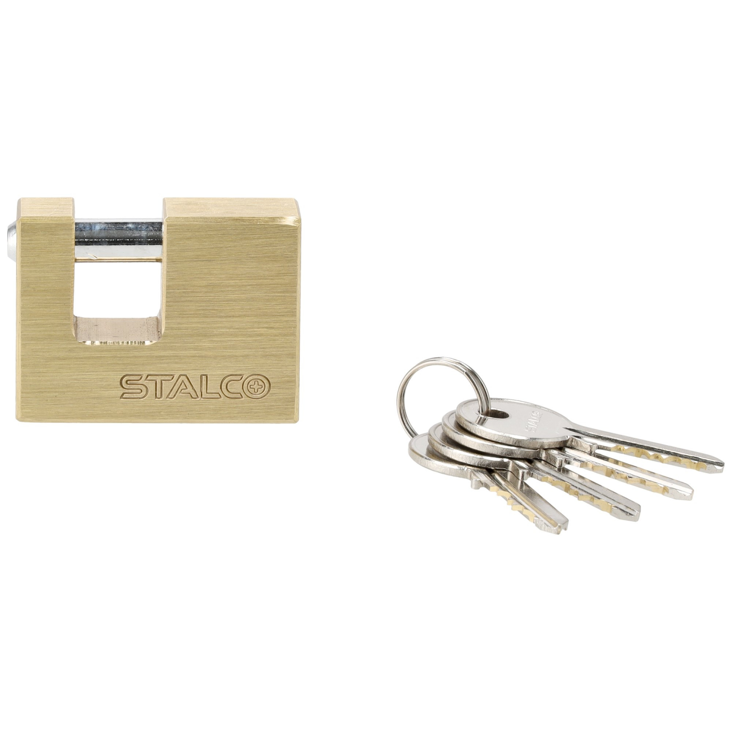 Kłódka mosiężna trzepieniowa 50 mm STALCO S024120250