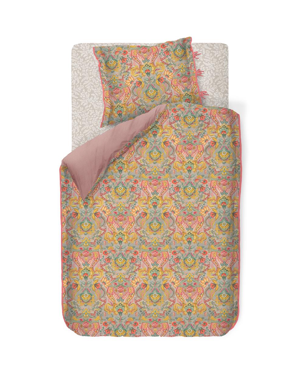 Pip Studio hoeslaken Pip Leafy - 100x200/210/220 cm - khaki