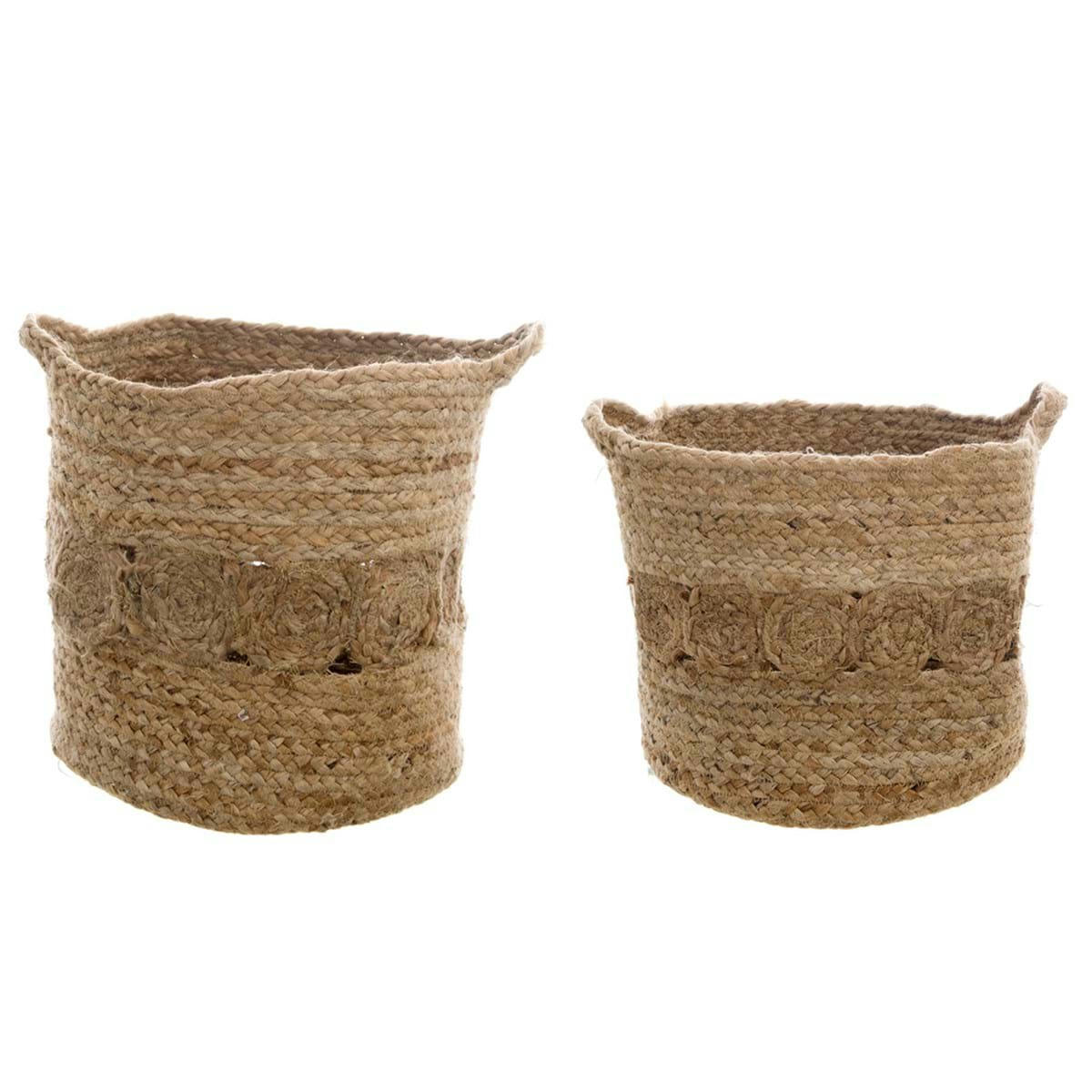 - Lot 2 Paniers en jute naturel