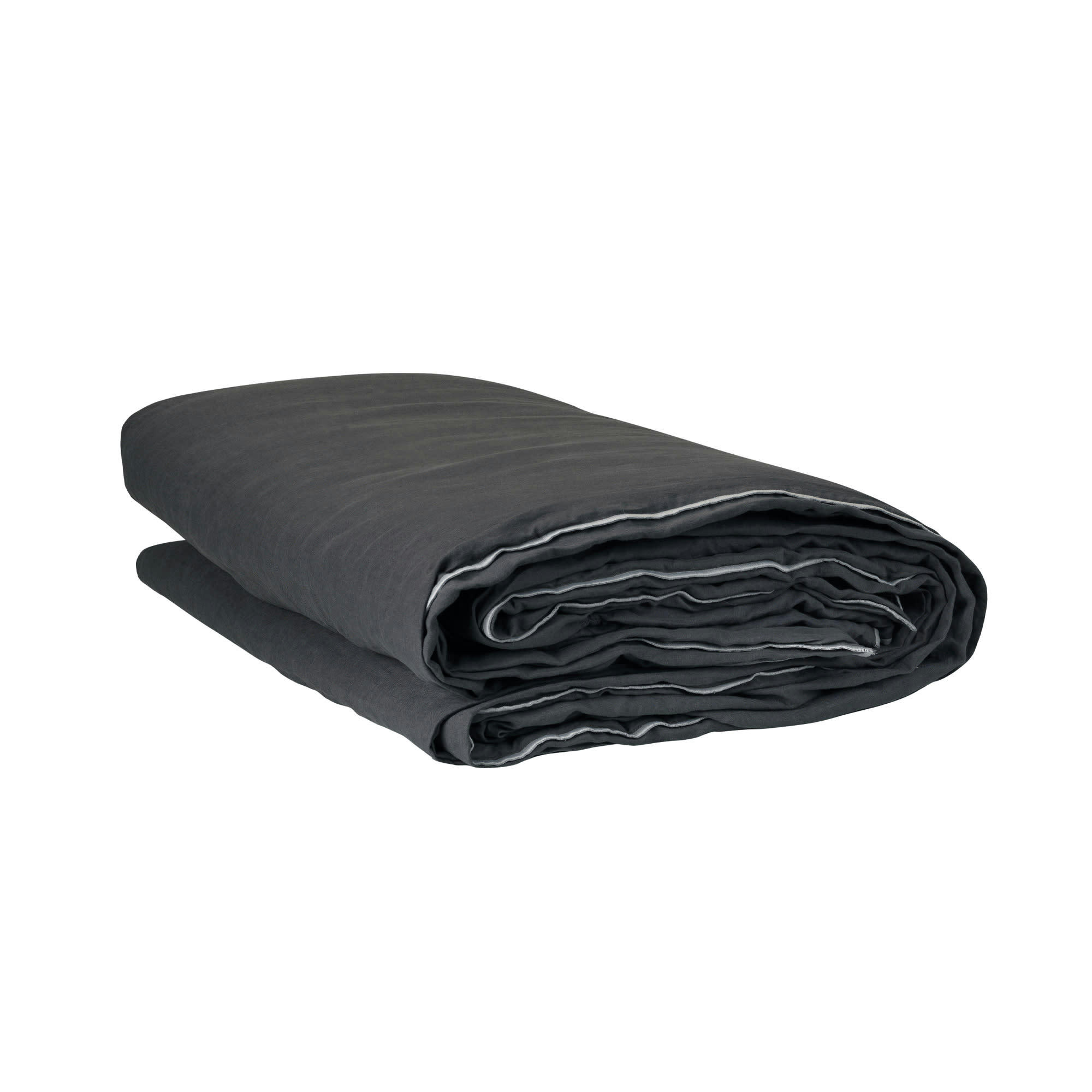 AUTOUR DU LIN - Couvre-lit en lin lavé 240x260cm Anthracite