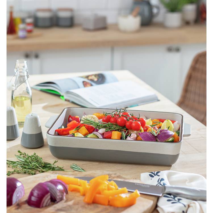 Habitat Speckle 36cm Large Ceramic Roasting Tin