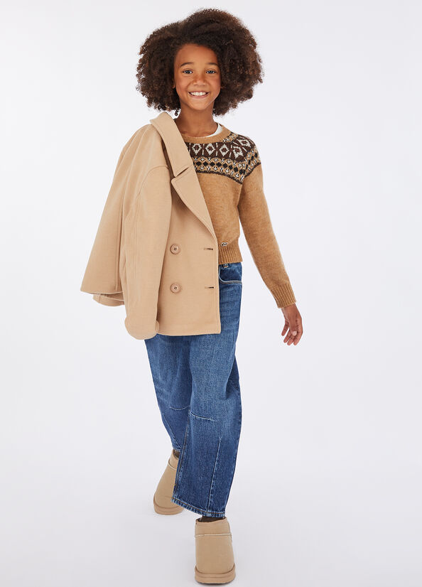 Maglia jacquard in misto alpaca