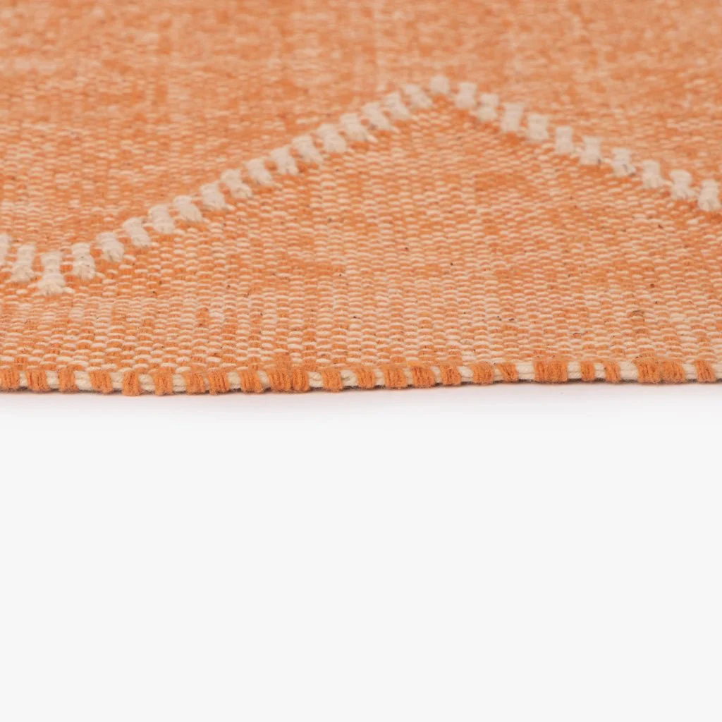 Tapete Algodão Laranja e Bege 200x300 BENAGIL