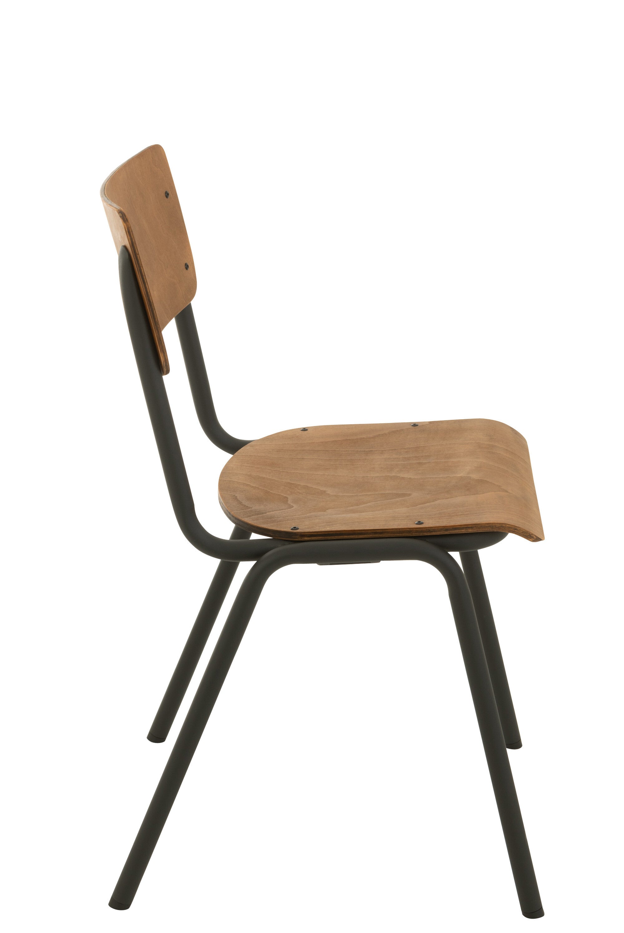 J-Line stoel - hout/metaal - bruin