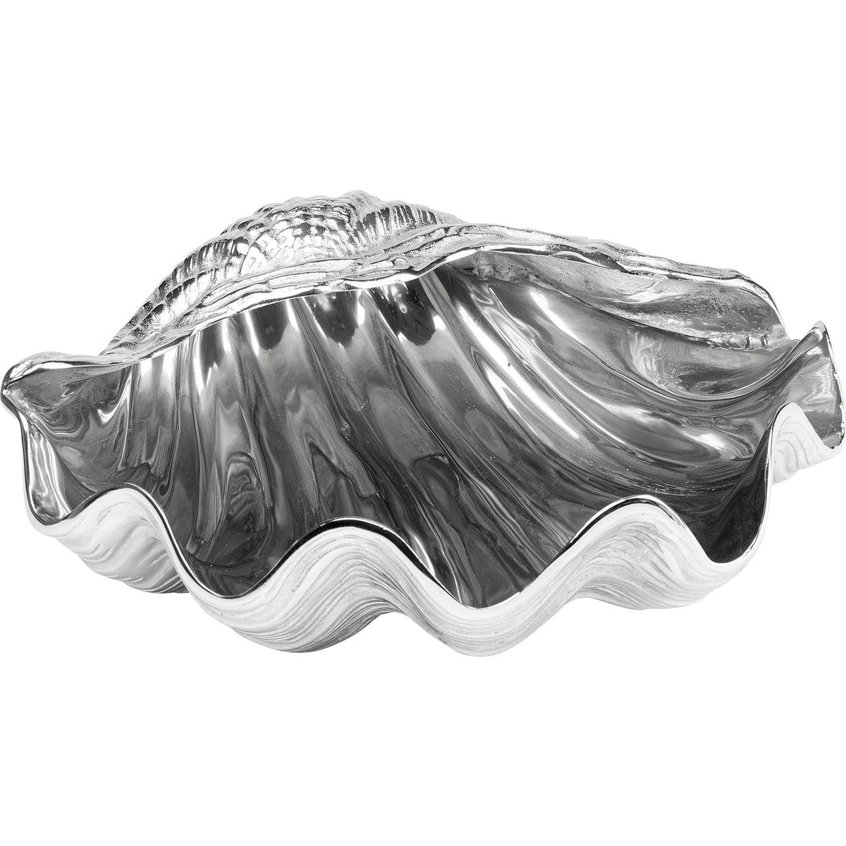 Kare Design Serveerschaal zeeschelp zilver