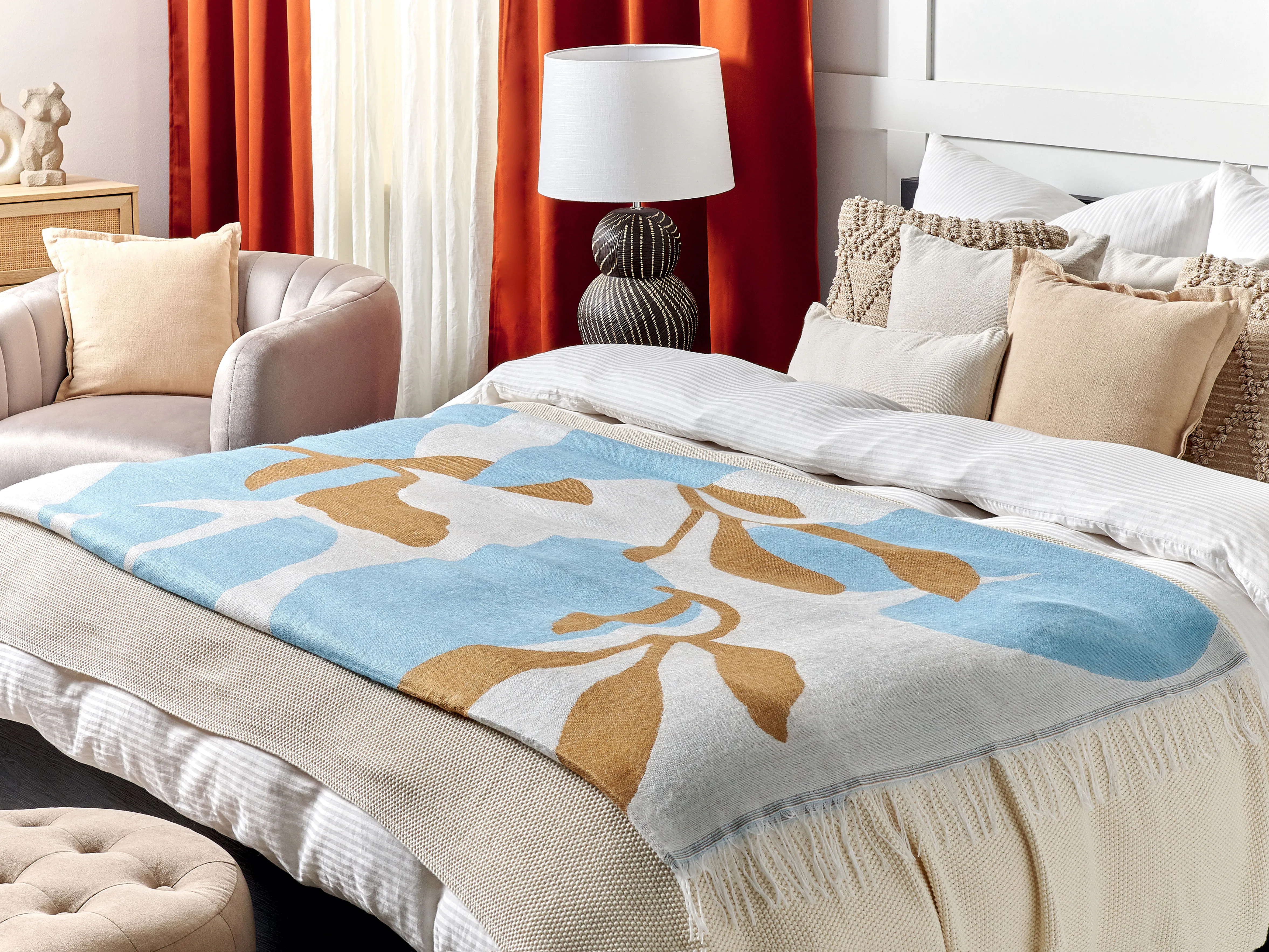 Blanket HAKUI 130 x 170 cm Blue