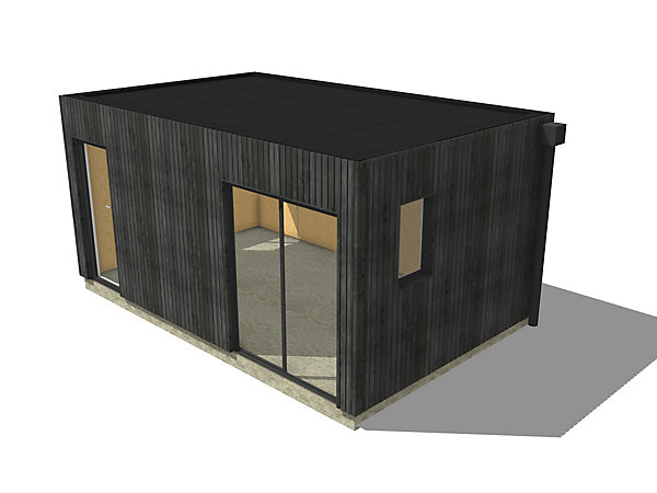 Bureau de jardin habitable en bois 5,5 x 3,5 x 2,7 m